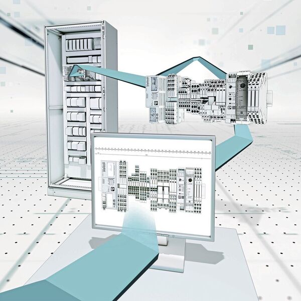 Von der Projektierung und Beschaffung über die Installation und Inbetriebnahme bis zum Betrieb vereinfacht Complete line die Prozesse im Schaltschrankbau. (Phoenix Contact)