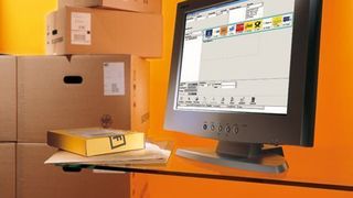 Bizerba präsentiert auf der Logimat 2010 einen automatischen Versandarbeitsplatz mit integriertem Volumenmesssystem: das Parcel Shipping System (PSS). Bild: Bizerba (Archiv: Vogel Business Media)