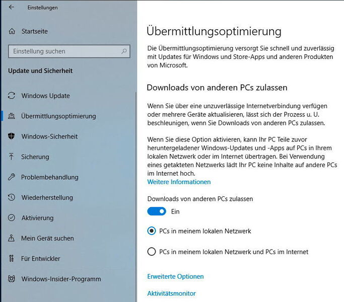 In den Einstellungen von Windows 10 werden auch wichtige Optionen für das Netzwerk vorgenommen. (Joos)