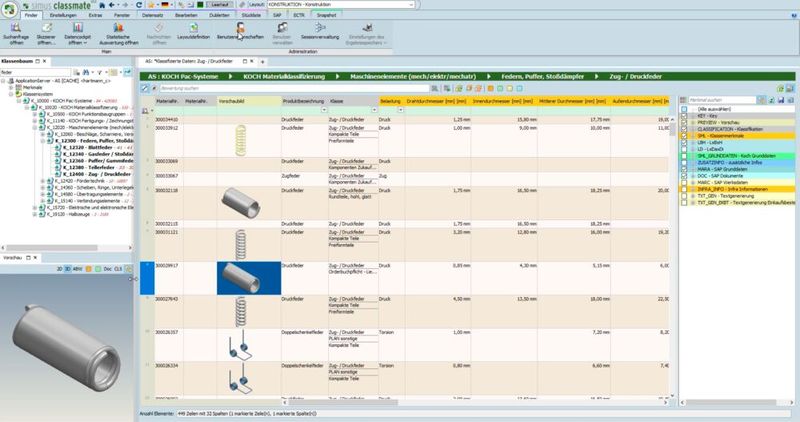 Überall im Unternehmen werden Bauteile und Kosteninformationen schnell und komfortabel gefunden.  (Bild: Simus Systems GmbH)