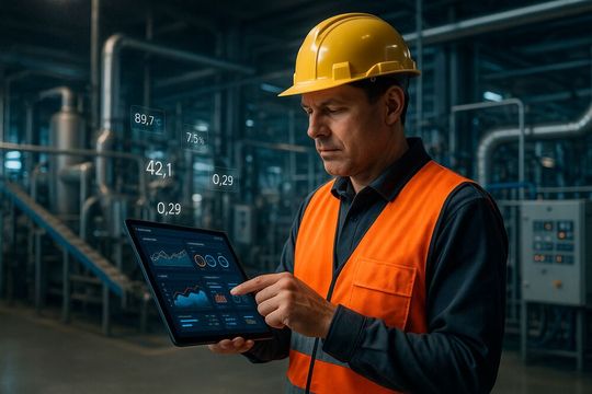 Die Hexagon-Ausgründung Octave soll Software-Anwendungen entlang des Lebenszyklus industrieller Anlagen abdecken.(Bild:  GPT Image Editor / KI-generiert)