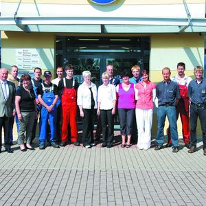 Die komplette Servicetruppe des Gothaer Betriebs.