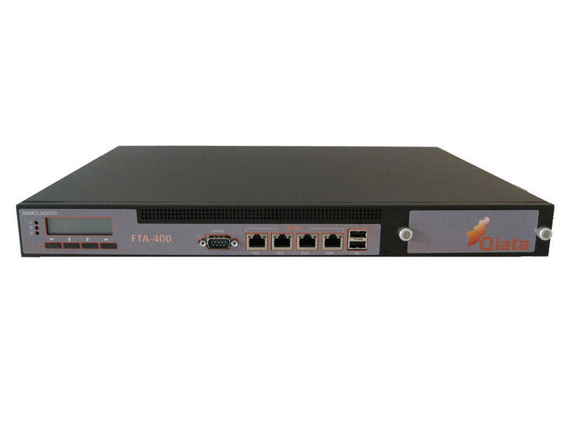 Die FTA-400 ist eine 19“ Rack Appliance empfohelen für KMUs. 4x Ethernet 10/100, CPU ab 1,5 GHz, 2GB Dual Channel DDR2-667 RAM, 2x 2,5“ HDD - 500 GB SATA (RAID 1). (Archiv: Vogel Business Media)