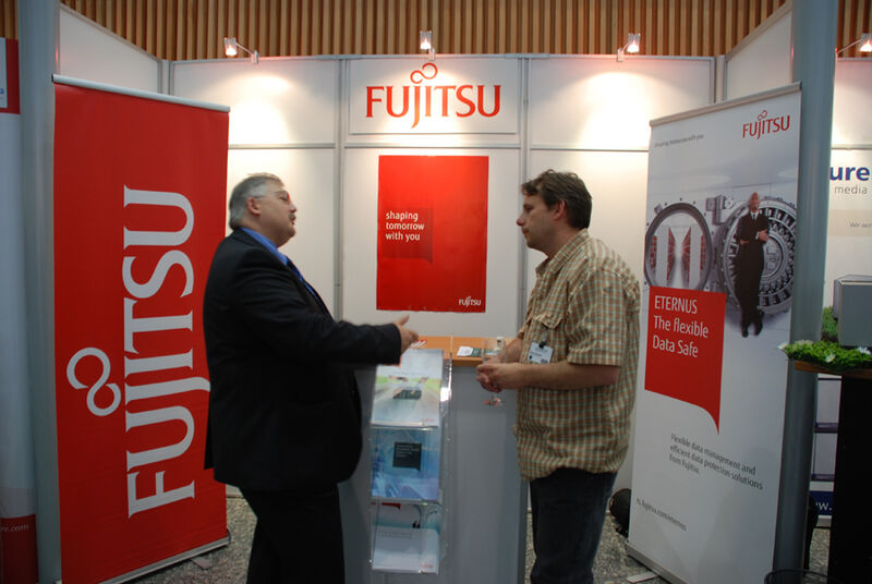 Fujitsu informierte am Stand über seine SAN-Storage-Lösungen ETERNUS. (Archiv: Vogel Business Media)