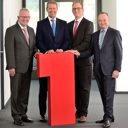 Die Tyre1-Chefs: Dr. Andreas Maichel, Eberhard Reiff, Marco Schulz, Hans-Joachim Spengler (von links). Es fehlt: Dr. Immanuel Kohn.(Foto:  Reiff)