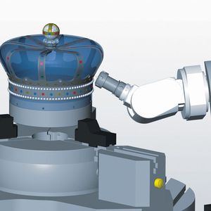 Angle head support in Hypermill and Hypermill Virtual Machining enables reliable programming and verification of angle head machining operations. (Source: Open Mind)