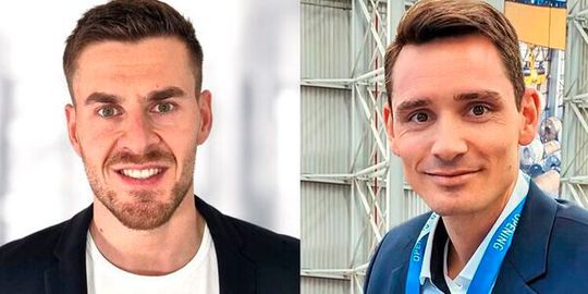 Andreas Gebele (links) ist Product Manager Digital bei Andritz Schuler Pressen und Manuel Hunger ist Area Sales Manager bei Andritz Schuler.(Bild:  Andritz Schuler)