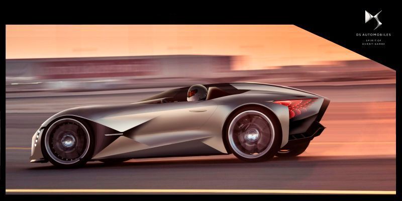 Das Concept Car DS X E-TENSE ist ein 4,75 m langer und 2,10 m breiter Dreisitzer mit asymmetrischer Form.  (DS Automobiles)