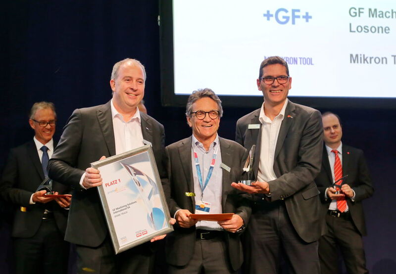 1. Place GF Machining Solutions receives a Prodex Award for its «Spark Track» technology in the sphere of wire-cut electrical discharge machining. (Anne Richter)