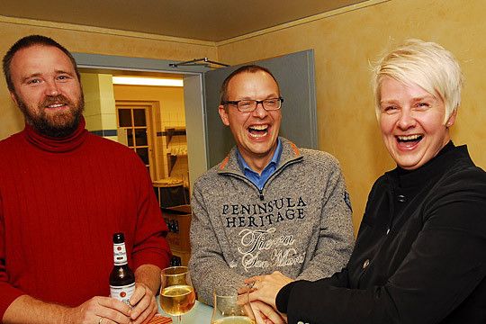... kräftig gelacht wurde, im Bild Karsten Stender und Martin Seydell vom Landesverband Schleswig-Holstein und Birgit Behrens (ZDK), ... (Archiv: Vogel Business Media)
