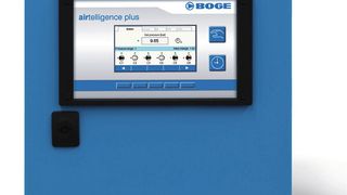 Die Steuerung Boge Airtelligence Plus ermöglicht die Steuerung von bis zu sechs starren oder frequenzgeregelte Kompressoren im Verbund.  (Bild: Boge)