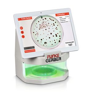 The intelligent, intuitive ColonyStar system offers lab staff the greatest peace of mind. It is suitable for all Petri dishes up to a maximum diameter of 9.5 cm (3.7 inches) and can be used in all microbiology laboratories, such as in the food industry, but also in medicine, research, veterinary medicine, or in public administrative bodies, such as environmental authorities.(Source:  Funke-Dr. N. Gerber Labortechnik)
