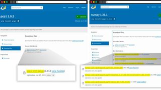 Enthält ein Python-Paket nur eine tar.gz-Datei, so resultiert selbst der simple „pip download“-Befehl in automatisierter Code-Ausführung. (Bild: Checkmarx / pypi.org)