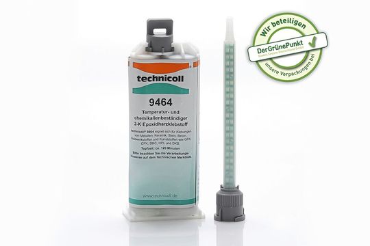 Für hohe Anforderungen an Temperatur, Chemikalienbeständigkeit und Sicherheit: «technicoll 9464» ist ein pastöser 2-Komponenten-Epoxidharzklebstoff für hochfeste Strukturklebungen in industriellen Anwendungen.(Bild:  Ruderer Klebetechnik GmbH)