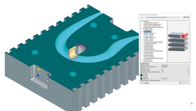 The ‘Hypermill Automation Center Advanced’ offers comprehensive template functions (Open Mind)