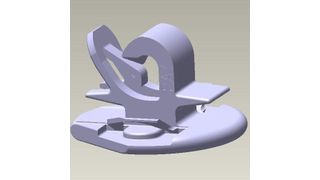 Clipteil aus emissionsreduziertem POM (Polyoxymethylen) Hostaform XAP² von Ticona (Bild: A.Raymond)