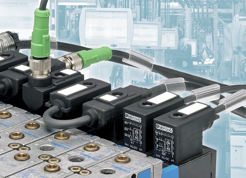 Bild 1: Steckverbinder für Magnetventile sind in vielen Varianten für zahleiche Applikationen verfügbar. (Phoenix Contact)