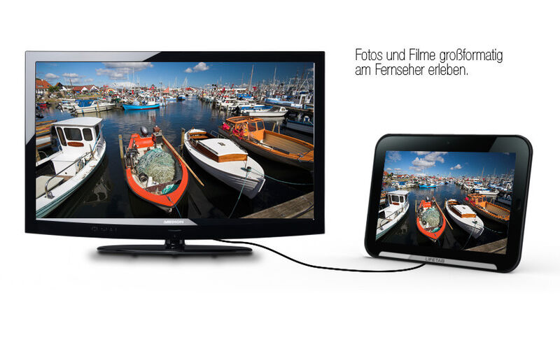 Per HDMI-Anschluss können Filme und Fotos auf den Fernseher übertragen werden. (Archiv: Vogel Business Media)