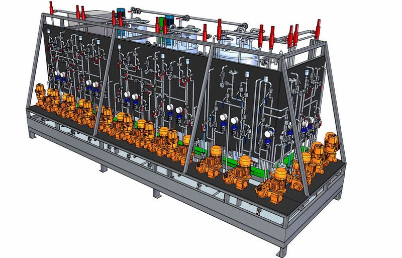 Dosiersystem zur genauen Dosierung von Phosphat zur Wasseraufbereitung des Wärmetauschers von Dampfgeneratoren (Prominent)