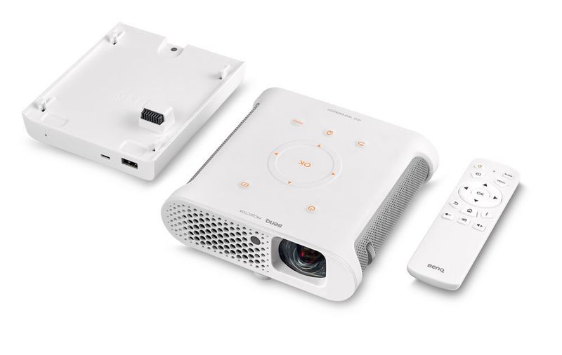 Zum Lieferumfang des GS1 gehört neben der Fernbedienung auch ein Akku. (Benq)