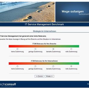 Der IT Service Management Benchmark fragt beispielsweise nach der Relevanz von ITSM in Bezug auf die jeweilige Branche.