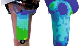 Druckspannungsvergleich zwischen Simulation und Messung. (Bild: CAPS/TU München)