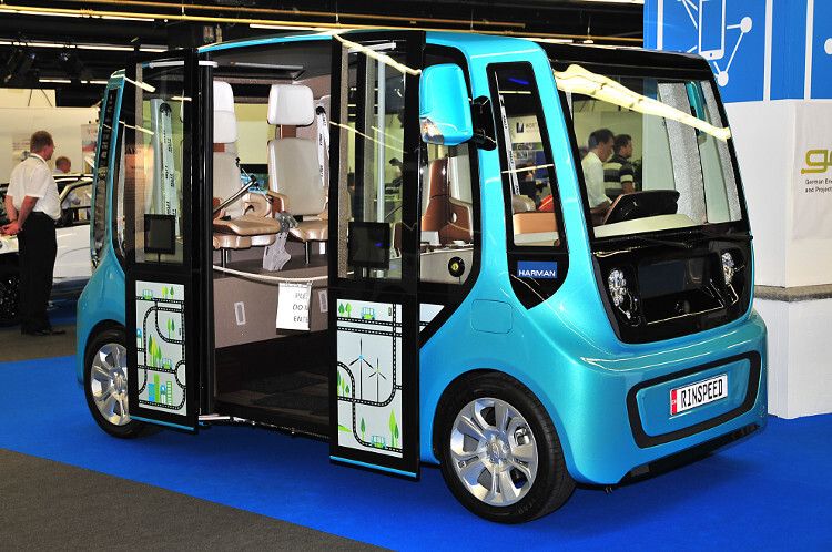 Der Micromax von Rinspeed ist dagegen wieder ein Prototyp. Er soll das ideale Carsharing-Mobil darstellen. (Foto: Schmidt)