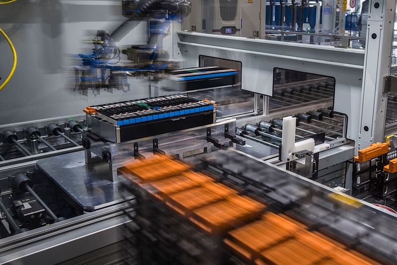 Ein Foto aus der Batterieproduktion von BMW in Leipzig. Ich China werden momentan die Produktionskapazitäten für Hochvoltspeicher voll ausgereizt. Ein Foto aus der Batterieproduktion von BMW in Leipzig. Ich China werden momentan die Produktionskapazitäten für Hochvoltspeicher voll ausgereizt.