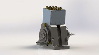 Prüfstandmotor für Elektromotoren: Ein neuartges Kühlungskonzept erlaubt die kompaktere Konstruktion. (ATE)