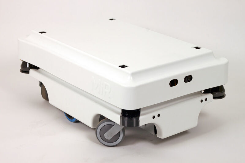 Der mobile Roboter MiR100 von Mobile Industrial Robots wurde entwickelt für Anwendungen in den Bereichen Logistik und Produktion, aber auch für das Gesundheitswesen. (Bild: Mobile Industrial Robots)