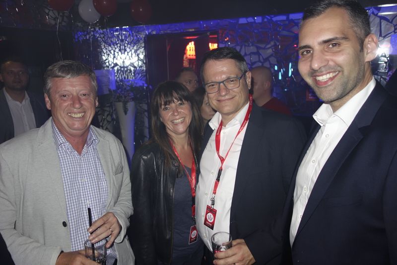 (v. l.) Christian Sartori, AVM, Diana Bonarius, Tech Data, Hartmut Baumann, EP, und Florian Candas, AVM (Bild: IT-BUSINESS)