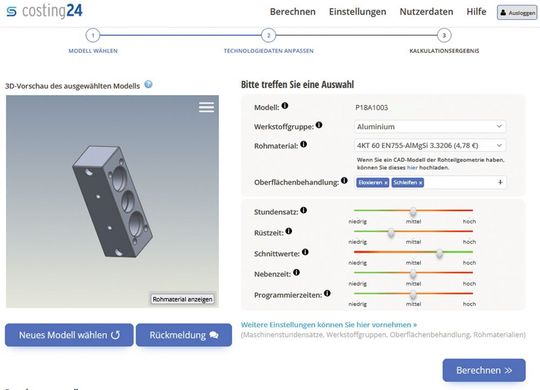 CAD-Modelle der üblichen Systeme lassen sich schnell für die Kostenberechnung hochladen.(Bild:  Simus Systems)