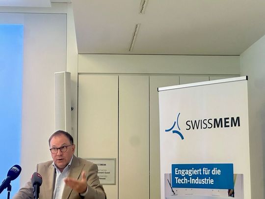 Martin Hirzel, Präsident Swissmem: «Wir ringen mit den USA darum, dass Schweizer Produkte gegenüber jenen aus der EU nicht mit höheren Zöllen belastet werden. Gleichzeitig sorgt der Nationalrat dafür, dass genau dies im Zukunftsmarkt Mercosur so bleibt.»(Bild:  Margaux Pontieu)