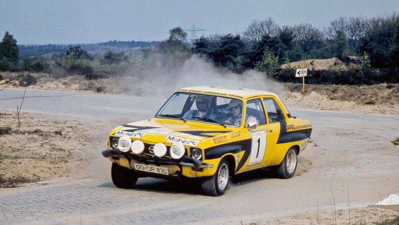 Zwei Namen, die untrennbar miteinander verbunden sind: Opel und Walter Röhrl/Jochen Berger. Vor 50 Jahren errangen die beiden den Europameisterschaftstitel.(Bild:  Opel Automobile)