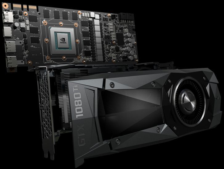 Die GTX-1080-Ti-GPU besteht laut Nvidia  besteht aus etwa 12 Milliarden Transistoren und basiert wohl ebenso wie die Titan X auf dem GP102-Chip. (Nvidia)