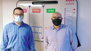 De g. à d. : Frédéric Baetscher, directeur de Creapole et CEO de stemys aux cotés de Claudio Doigo, fondateur d'AS 5.0. (MSM)