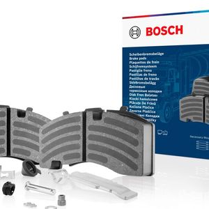 Mit einem neuen Programm an Scheibenbremsbelägen erweitert Bosch sein Ersatzteilangebot für Lkw, Anhänger und Busse.(Bild:  Bosch)