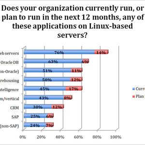 Setzen Sie Linux ein oder planen Sie den Einsatz des Betriebssystem innerhalb der kommenden zwölf Monate" war eine der Fragen