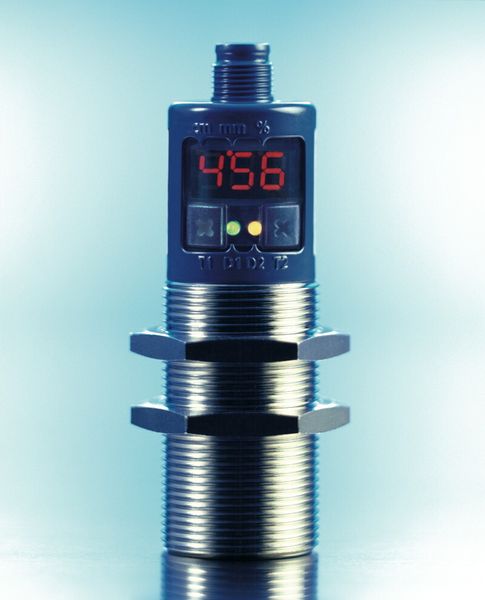 Ultraschallsensor mit Digital-Display. (Bild: Microsonic)