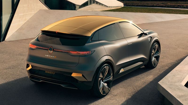 Die Elektro-Studie zeichnet sich durch eine leichte SUV-Akzentuierung aus. (Bild: Renault)