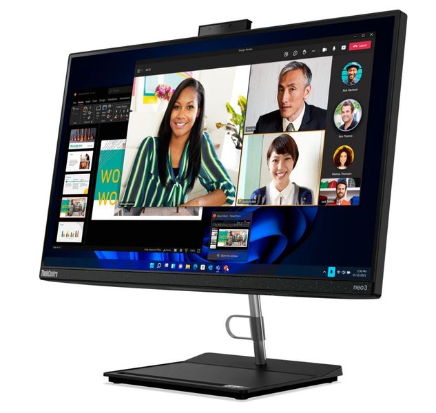 Der All-in-Onel-PC Neo 30a 24 mit 23,8-Zoll-Display soll sich optimal für Videokonferenzen eignen. (Lenovo)