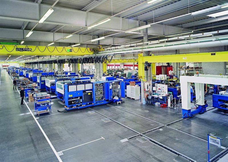 Hier werden die Trumpf-Laserflachbettmaschinen gebaut: In Grüsch/Schweiz befindet sich auf rund 7000 m² die Fließmontage. (Archiv: Vogel Business Media)
