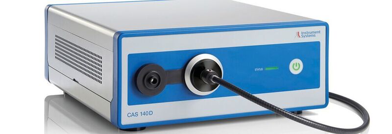 Das Array-Spektrometer CAS 140D von Instrument Systems bestimmt spketralradiometrisch und photometrisch den Blauanteil im weißen Licht.  (Instrument Systems)