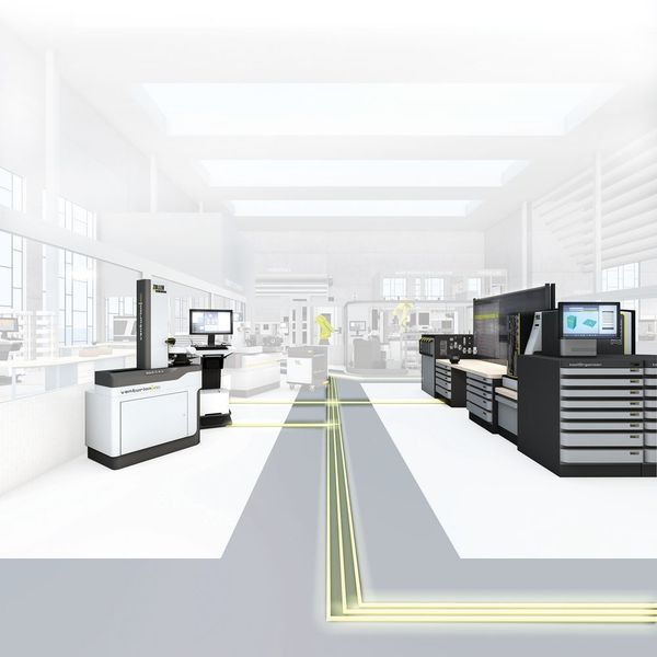 Schnell ans Messgerät: Werkzeuge an den Smart Cabinets softwaregestützt, einfach und schnell zusammenbauen. (Zoller)