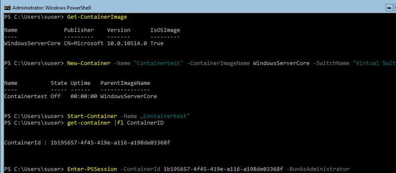 Container lassen sich schnell und einfach in der PowerShell oder mit dem Docker-Client verwalten. (Joos / Microsoft)