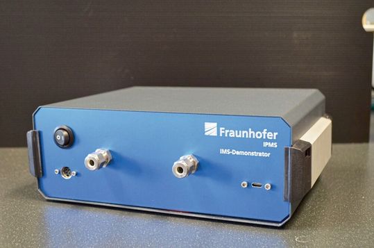 Labordemonstrator als Ionenmobilitätsspektrometer basierend auf einem speziellen IMS-Chip.(Bild:  Fraunhofer IPMS)