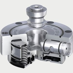 Der patentierte Eil- und Spannhub gewährleistet beim wartungsfreien Nullpunktspannmodul VERO-S NSE plus höchste Einzugskräfte von bis zu 40 000 N.