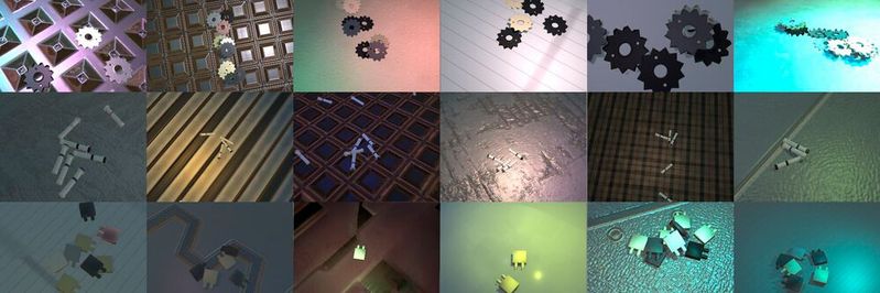 Synth-AI generiert mithilfe von 3D-CAD-Dateien innerhalb von Minuten automatisch tausende  synthetische Bilder mit zufälligen Kommentaren.(Bild:  Siemens)