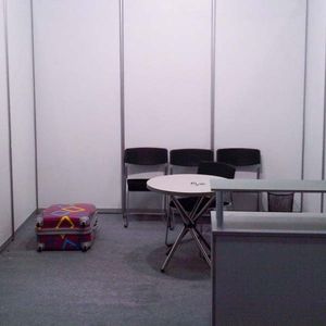 Geräumter Messestand auf der Intersolar 2010