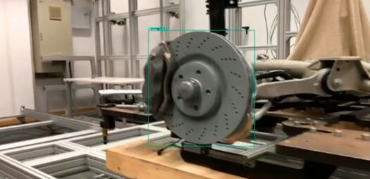 Beispiel für das domain gap: Bild der realen Bremse. (Bild:  Fraunhofer IGB)